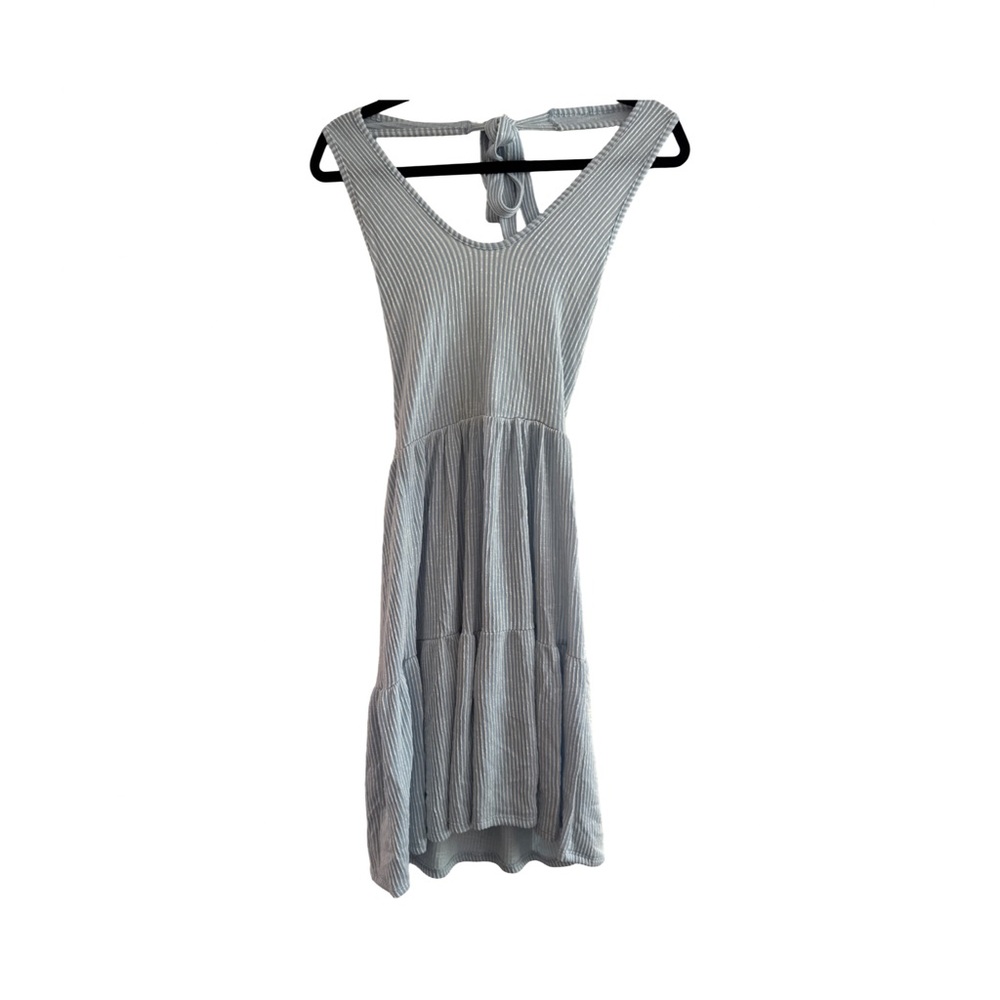 Caution To The Wind Light Blue Striped Dress